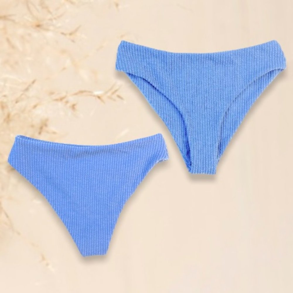 Periwinkle Sweater Bikini Swim Bottoms Cheeky Underwear Bikini  | L